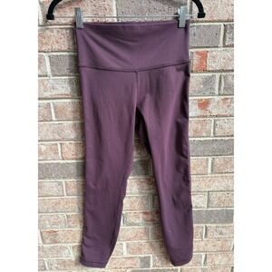 Lululemon Align Yoga Pants High Rise Women 4 Purple Eggplant Plum Clear Stripe